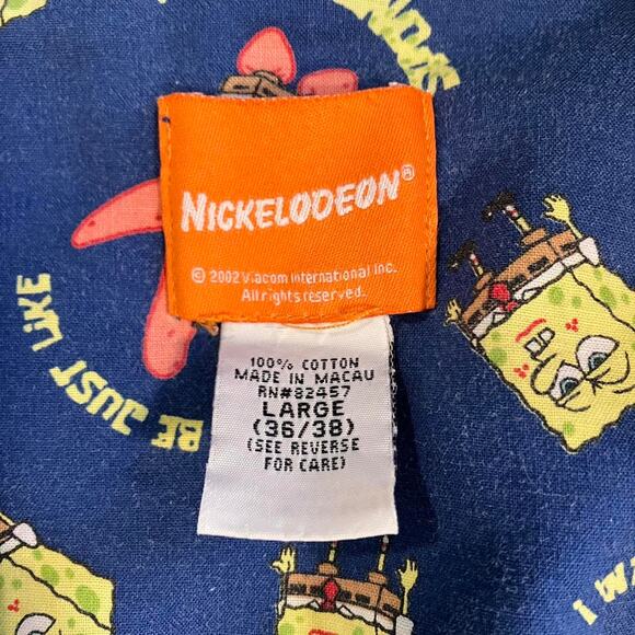 Vintage‎ Y2K SpongeBob SquarePants Nickelodeon Button Up Shirt - Picture 3 of 6